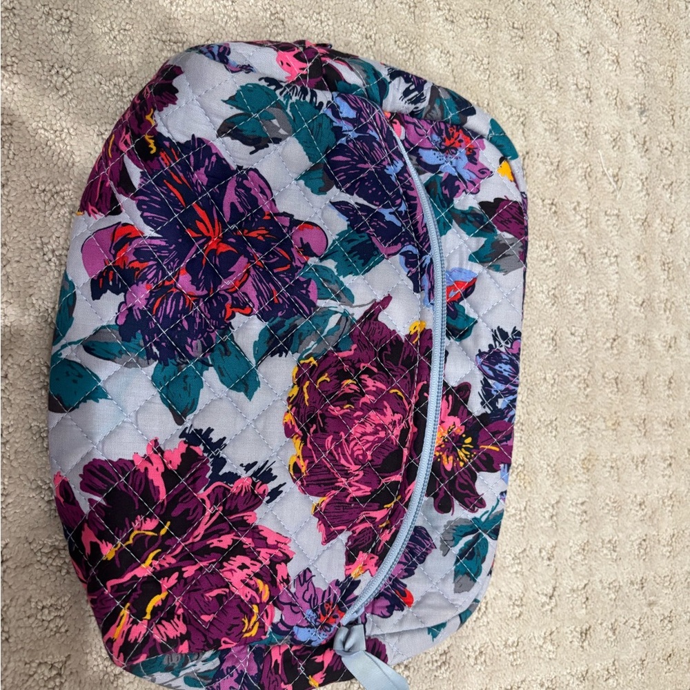 Vera Bradley Floral Cosmetic Bag - Purple, Pink, Blue